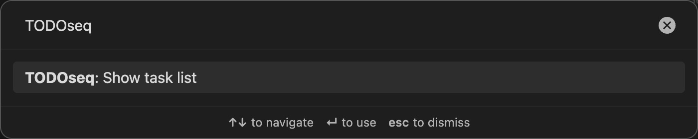 Command Palette Example