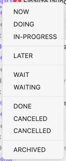 TODOseq task context menu