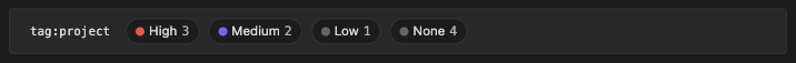 TODOseq compact priority strip