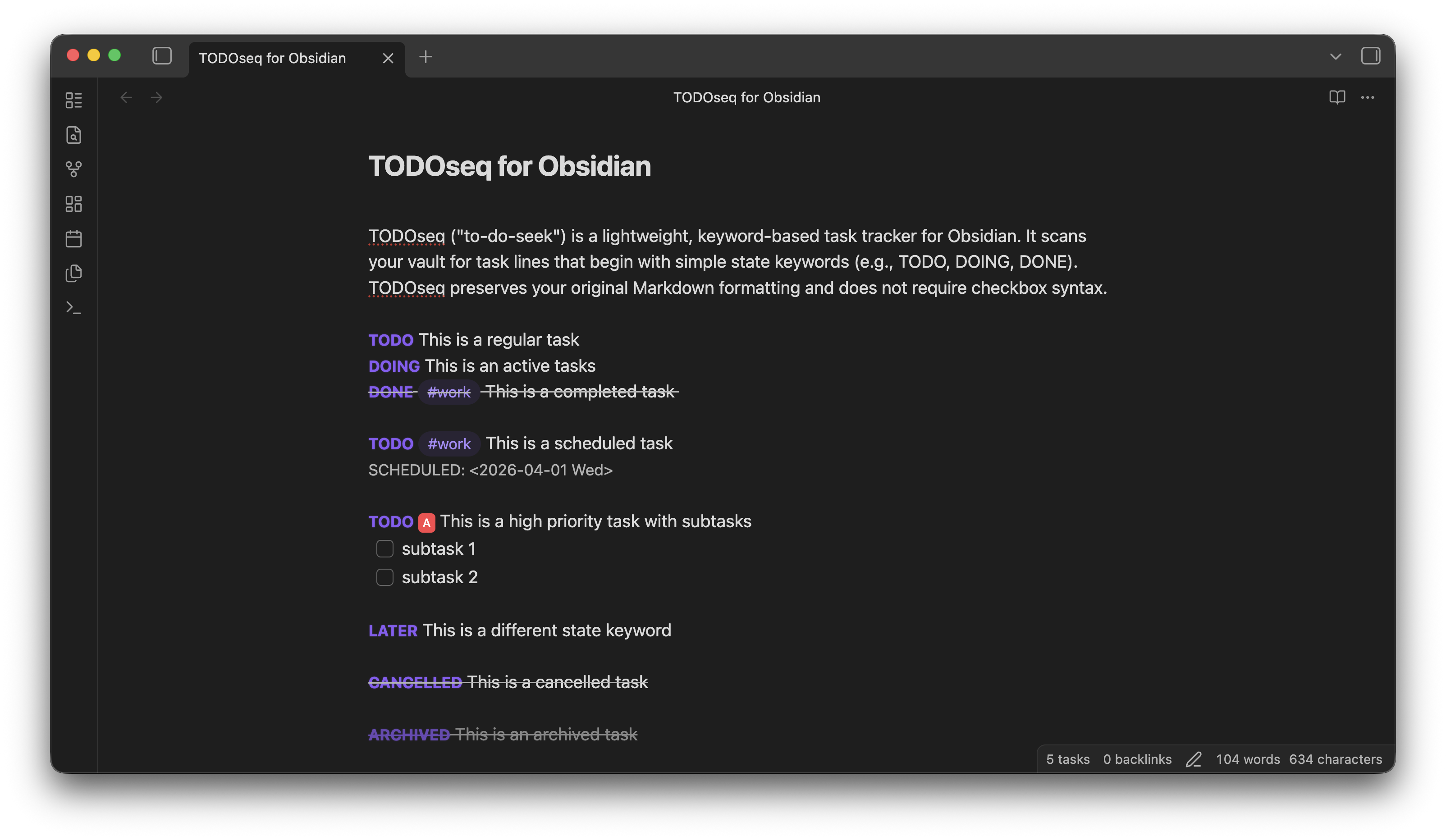 TODOseq in editor view