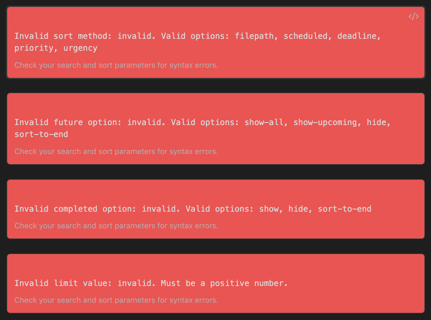 TODOseq embedded task list errors