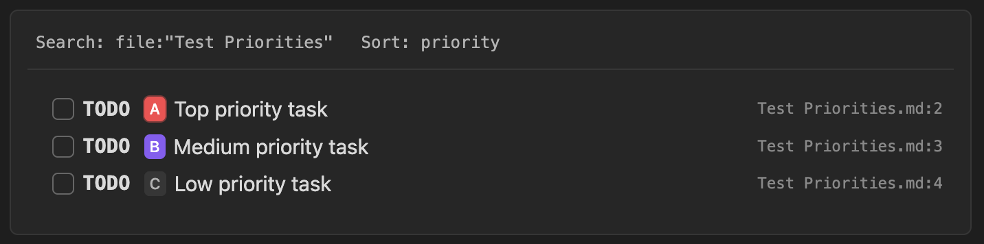 TODOseq embedded task list example