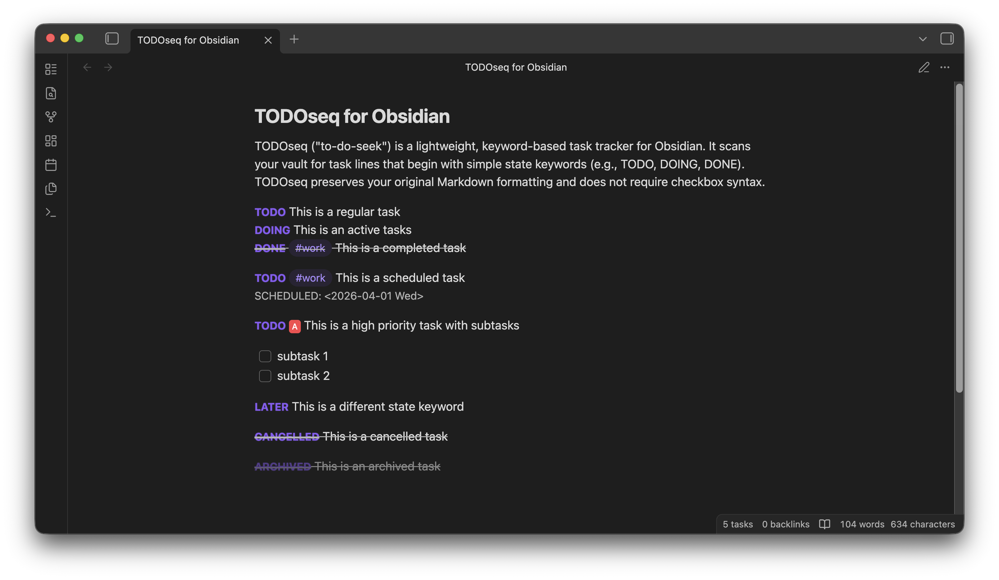 TODOseq in reader View