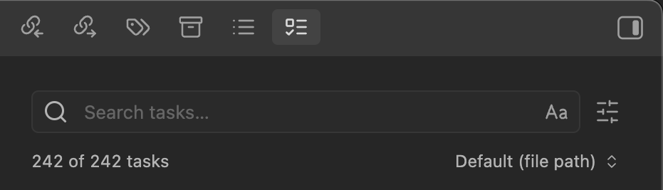 Search and Settings Toolbar