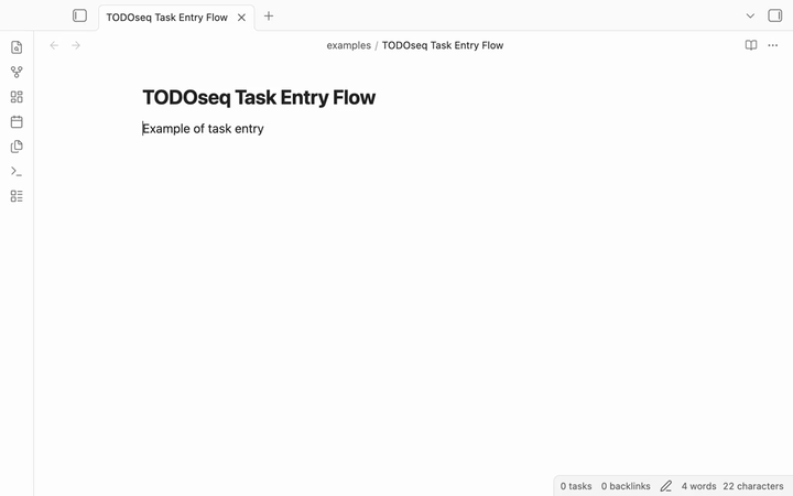 Click a TODO keyword in Obsidian to cycle its task state