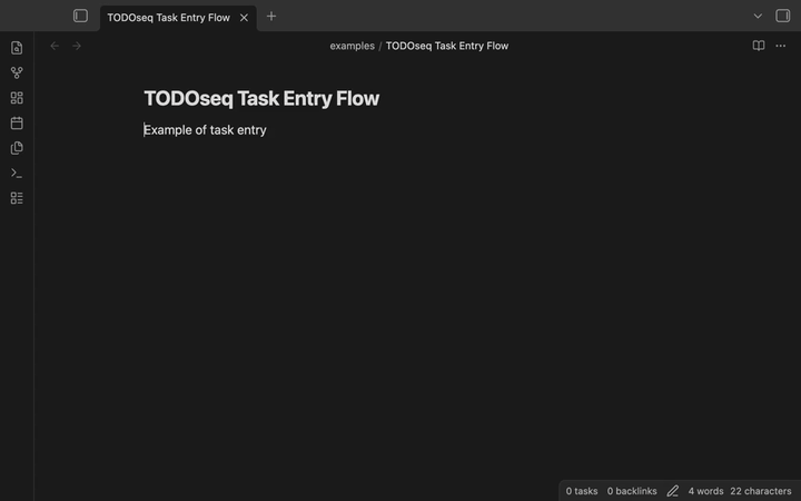 Click a TODO keyword in Obsidian to cycle its task state