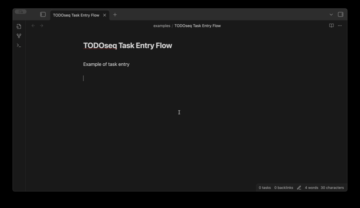 TODOseq task entry and update